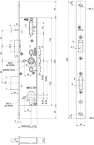 Technische Zeichnung 3 sFlipLock Panik-Sicherheits-Einsteckschloss 14546PBe-SV