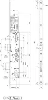 Technische Zeichnung 2 sFlipLock e-drive, Drückergesteuert 16546PBa-SV-ZF