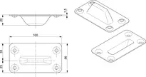 Technische Zeichnung (187.380) Bodenschliessmulde konisch, 12171005