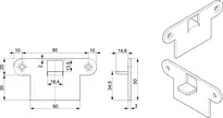 Technische Zeichnung (187.384) Lappenschliessblech, gerundet 12171013