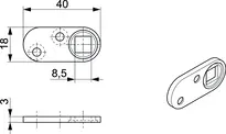 Technische Zeichnung Stangenführung 1826 1826.008