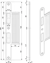 Technische Zeichnung Lappenschließblech B-1236
