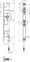 Technische Zeichnung Standard-Panikgegenkasten N1920 N19200129X2000A
