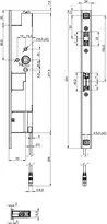 Technische Zeichnung Standard-Panikgegenkasten N1920 N19200129X3000A