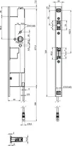 Technische Zeichnung Standard-Panikgegenkasten N1920 N19200129X4000A