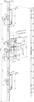 Technische Zeichnung Mechanische Mehrfachverriegelung 329X900PZ-----1
