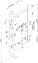 Technische Zeichnung Sicherheitsschloss Mikroschalter 409X901PZ-----#