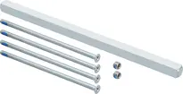 Befestigungsset Rundrosette 8 mm Vollstift für Türblattdicke 37-50 mm