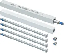 Befestigungsset Rundrosette 9 mm Panikstift für Türblattdicke 37-50 mm