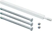 Befestigungsset Vollblatt Langschild 8 mm Wechselstift für Türblattdicke 36-49 mm