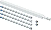 Befestigungsset Rundrosette 8 mm Wechselstift für Türblattdicke 37-50 mm