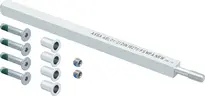 Befestigungsset Ovalrosette 9 mm Wechselstift für Türblattdicke 30-45 mm