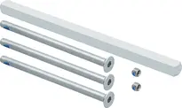 Befestigungsset Vollblatt Langschild 8 mm Vollstift Schutzklasse 2 für Türblattdicke 35-44 mm