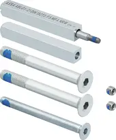 Befestigungsset Vollblatt Langschild 9 mm Panikstift Schutzklasse 4 für Türblattdicke 36-40 mm