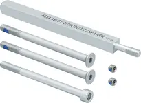 Befestigungsset Rohrrahmen Langschild 9 mm Wechselstift Schutzklasse 2 für Türblattdicke 32-36 mm