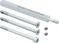 Befestigungsset Rohrrahmen Langschild 9 mm Wechselstift Schutzklasse 3 für Türblattdicke 32-36 mm