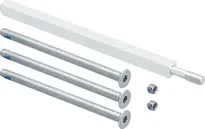 Befestigungsset Vollblatt Langschild 8 mm Wechselstift Schutzklasse 2 für Türblattdicke 35-44 mm