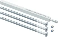 Befestigungsset Vollblatt Langschild 9 mm Wechselstift Schutzklasse 3 für Türblattdicke 35-39 mm