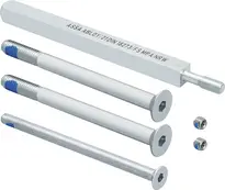 Befestigungsset Vollblatt Langschild 9 mm Wechselstift Schutzklasse 4 für Türblattdicke 37-41 mm