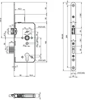 Technical drawing Standard panic lock N1111 N1111400911000W