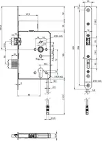 Technical drawing Standard panic lock N1101 N1101412915000G