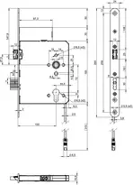 Technical drawing Standard panic lock N1101 N1101412917000G