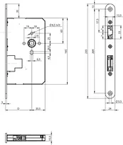 Technische Zeichnung Standard-Panikgegenkasten N1420 N14200129X