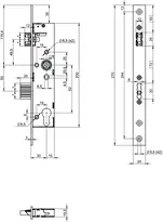 Technical drawing Standard panic lock N1602 N16024009510008