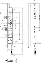 Technical drawing Standard panic lock N1613 N1613412951001C