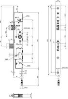 Technical drawing Standard panic lock N1613 N1613412952001C