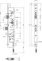 Technical drawing Standard panic lock N1613 N1613412953001C