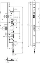 Technical drawing Standard panic lock N1603 N1603400953001E