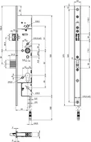 Technical drawing Standard panic lock N1603 N1603412954001E