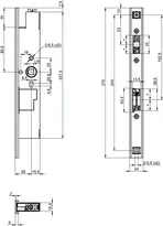 Technical drawing Standard passive leaf lock N1920 N19200009X10004