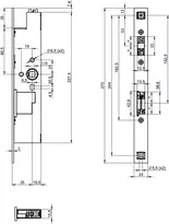 Technical drawing Passive leaf lock N1940 N19400009X40003