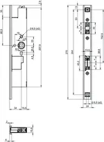 Technical drawing Standard passive leaf lock N1920 N19200009X20004