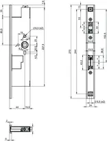 Technical drawing Standard passive leaf lock N1920 N19200009X40004