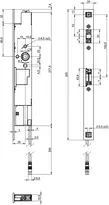 Technische Zeichnung Standard-Panikgegenkasten N1920 N19200129X10009