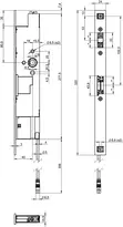 Technische Zeichnung Standard-Panikgegenkasten N1920 N19200129X30009
