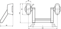 Technical drawing Panic bar wide style version model N2000 N2000