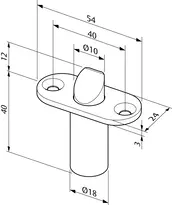 Technische Zeichnung Schnappschloss N561F N561F-R054D07-1