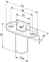 Technische Zeichnung Fallenschloss N562F N562F-R054D07-1