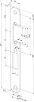 Technische Zeichnung Flachschließblech N600F N600F-RT--D02-1