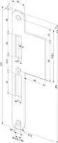Technische Zeichnung Lappenschließblech N600L N600L-R-40D02-1