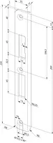 Technische Zeichnung Winkelschließblech N600W N600W-R-10E02-4