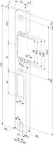 Technische Zeichnung Winkelschließblech N600W N600W-RT10C02-4