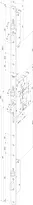 Technical drawing Self-locking multi-point lock N8204  Panik C_N8204_1FL_SR