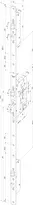 Technical drawing Self-locking multi-point lock N8320  oPanik NP-B_N8320_1FL_HR