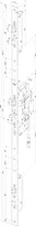 Technical drawing Self-locking multi-point lock N8474  N8474SM-91*--M1