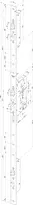 Technical drawing Self-locking multi-point lock N8314  N8314*--91*--M1